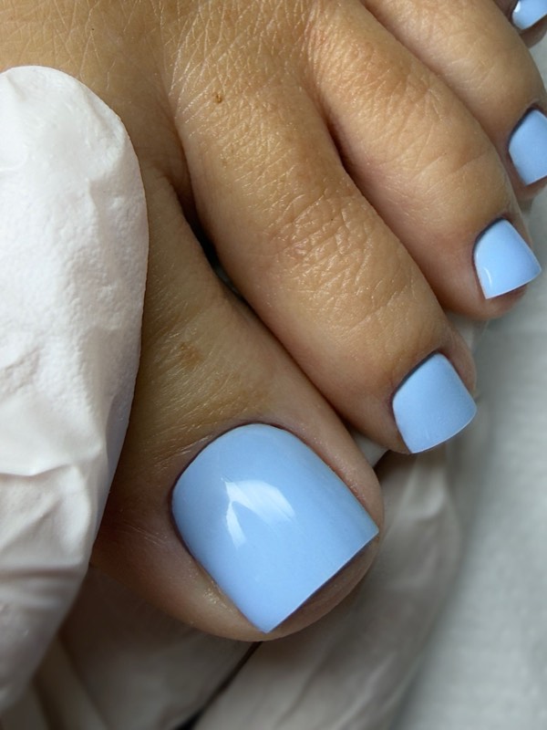 Pastelowy pedicure